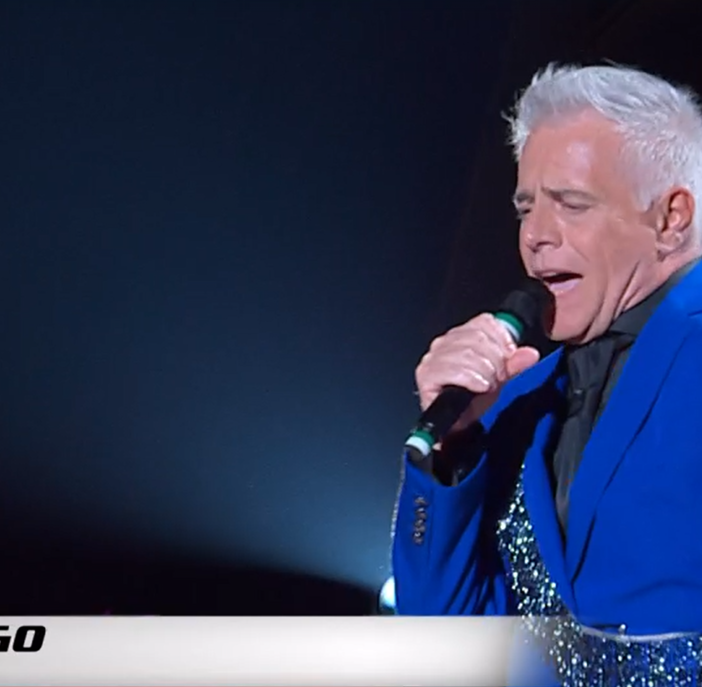 Luca Virago durante la finale di &quot;The voice senior&quot;, Rai 1