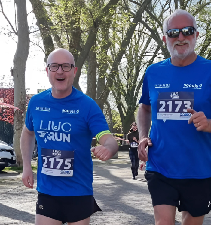Paziente e chirurgo ortopedico corrono insieme la Liuc Run