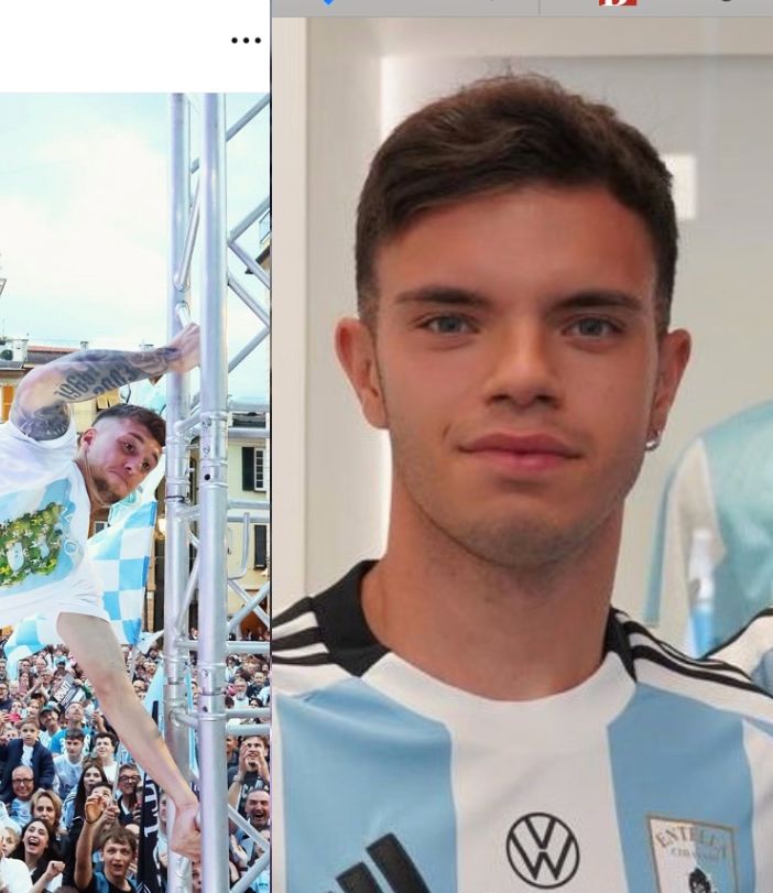 B, si balla. A lato Ndrecka e Castelli (foto dal sito della Virtus Entella)