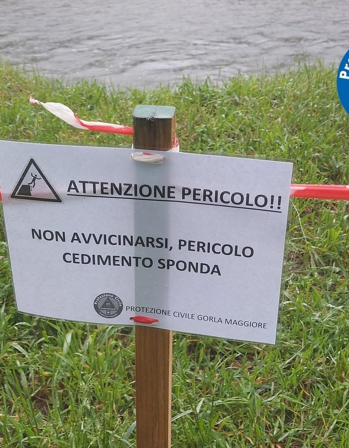 Una delle foto condivise dalla Protezione civile sui social