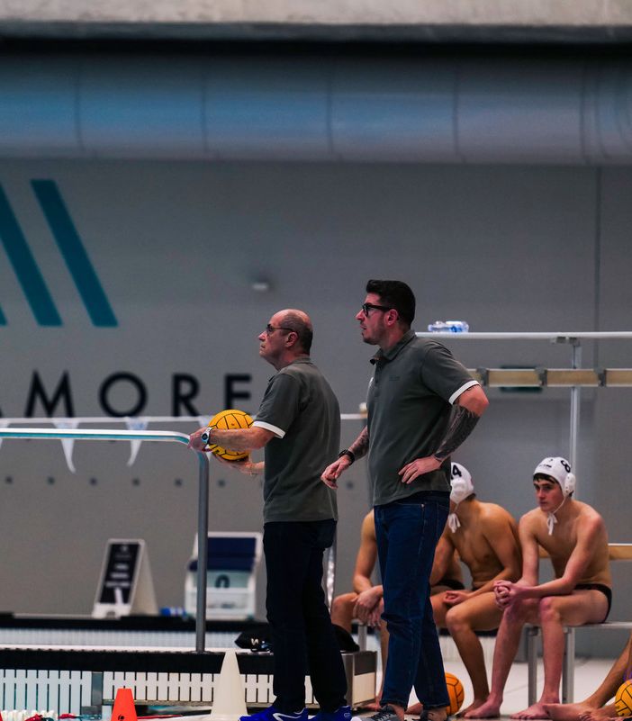 Il ds Cattino accanto al coach Crespi