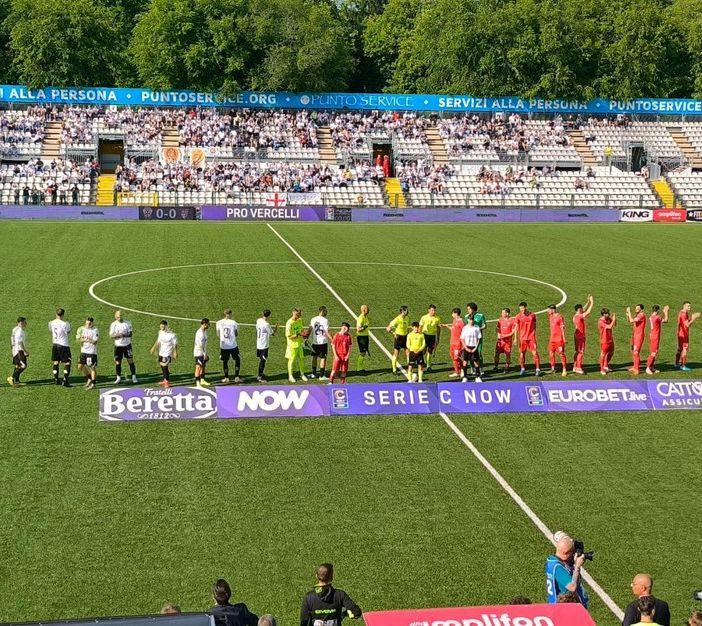 La Pro Patria cade con la Pro Vercelli e retrocede in serie D