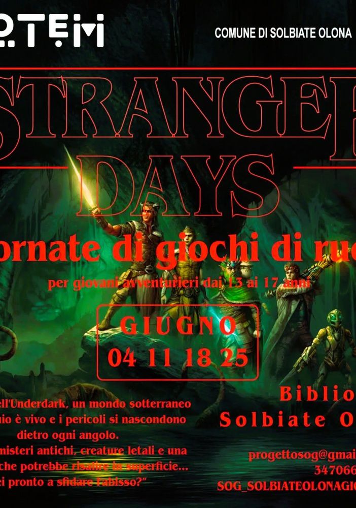 Stranger Days: Solbiate capitale dei giochi di ruolo per quattro giorni