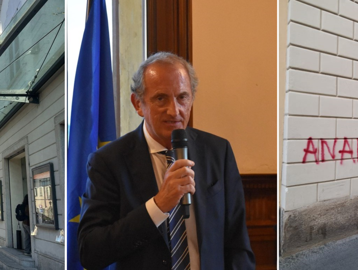 Il teatro Condominio di Gallarate, il sindaco Antonelli e le scritte sui muri di Busto