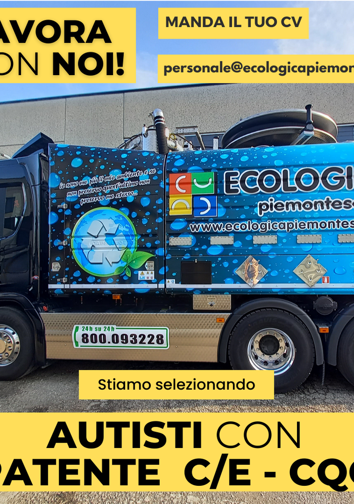 Annuncio di lavoro: proseguono le selezioni della figura di autista in Ecologica Piemontese