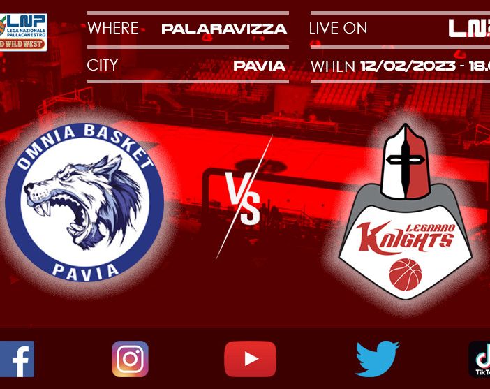 Knights Legnano a Pavia per “vendicare” l'andata