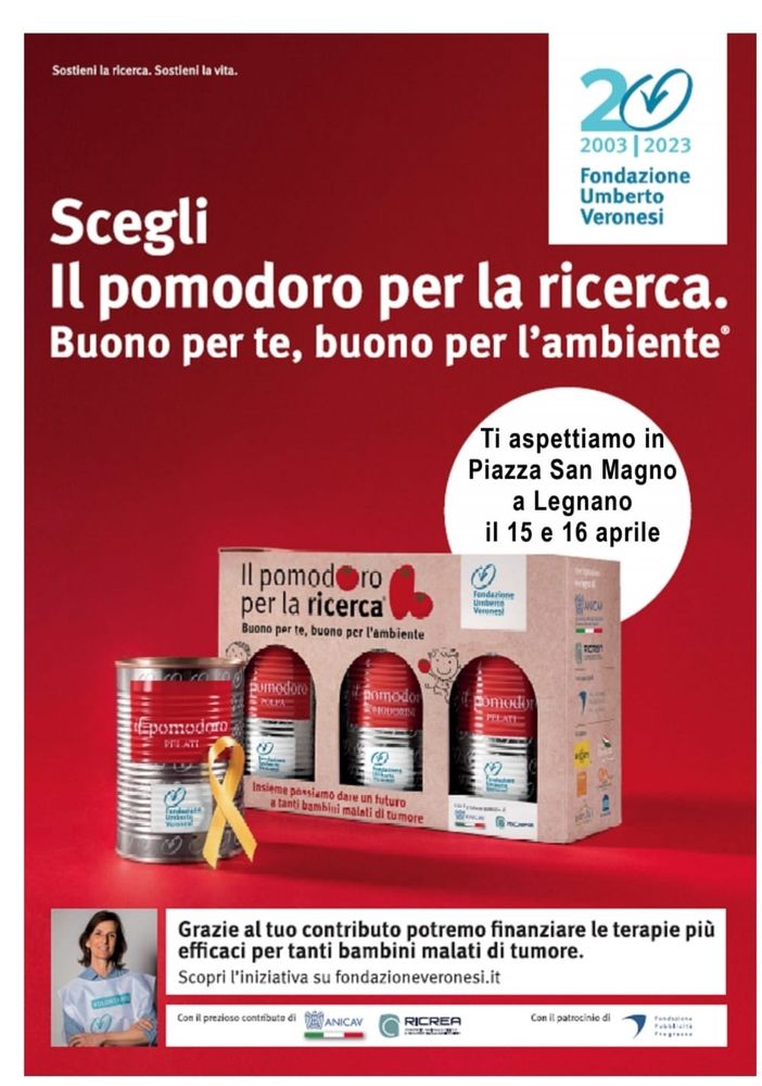 “Scegli il pomodoro per la ricerca”: banchetti in piazza San Magno sabato 15 e domenica 16