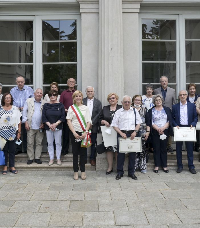 La prime coppie festeggiate a Palazzo Brambilla per il loro anniversario di matrimonio