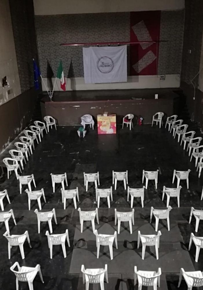 L'ex cinema Apollo di Fagnano ha ospitato la presentazione della lista