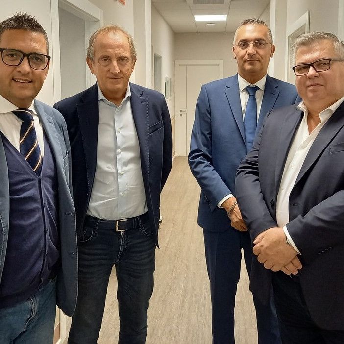 Da sinistra: Francesco Attolini, il sindaco Emanuele Antonelli, Francesco Iadonisi e Gianfranco Carraro
