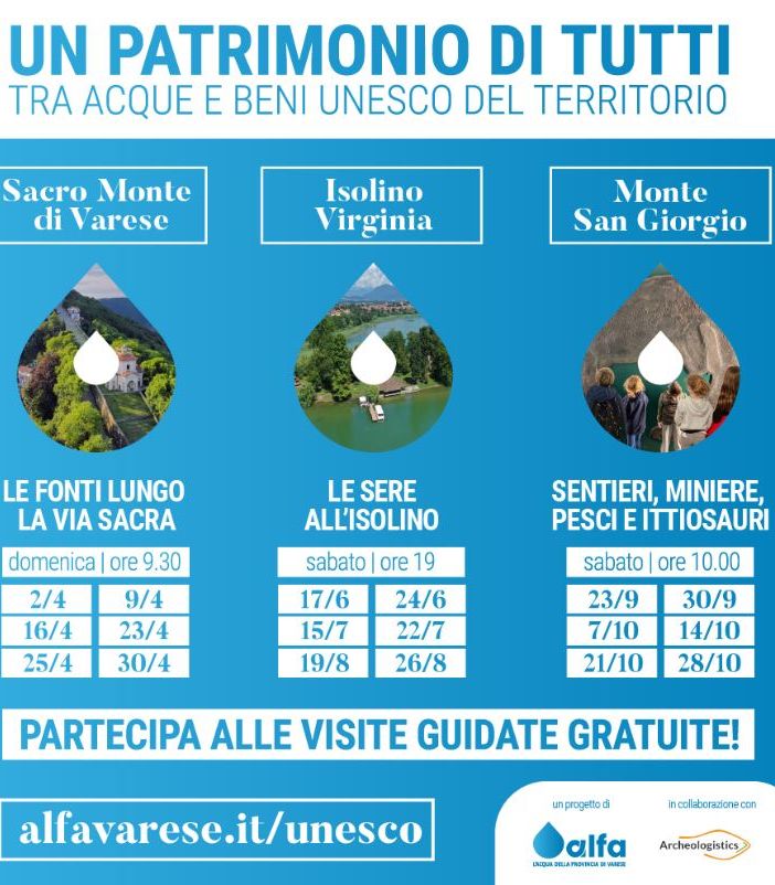 Nei beni Unesco con Alfa: si parte domenica