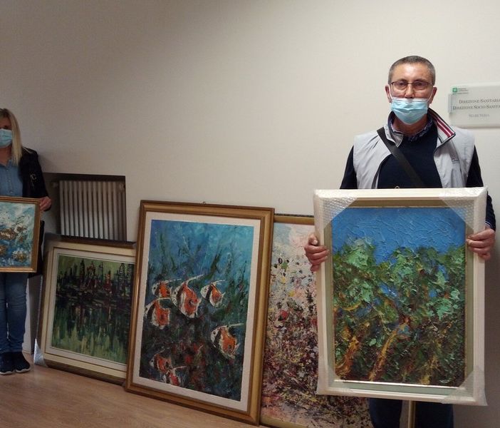 Nove dipinti di Guido Giavini all'ospedale di Busto Arsizio