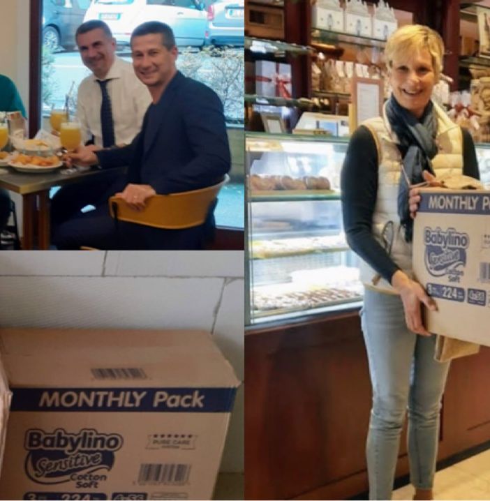Pannolini e salviettine per la Caritas San Giovanni: «Un grande gesto d’amore»