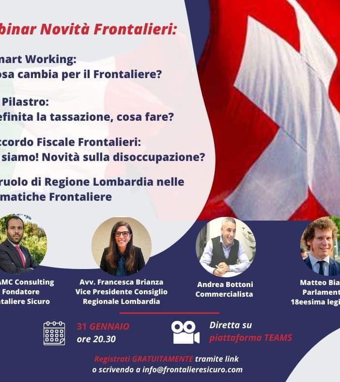 Frontalieri, martedì un webinar gratuito per scoprire tutte le ultime novità