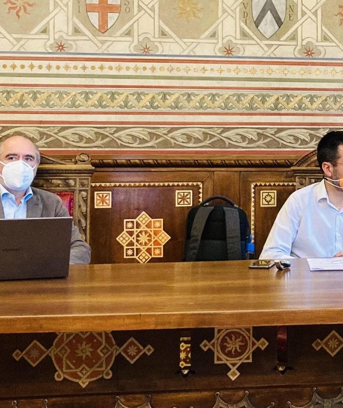 Alberto Garbarino col sindaco Radice