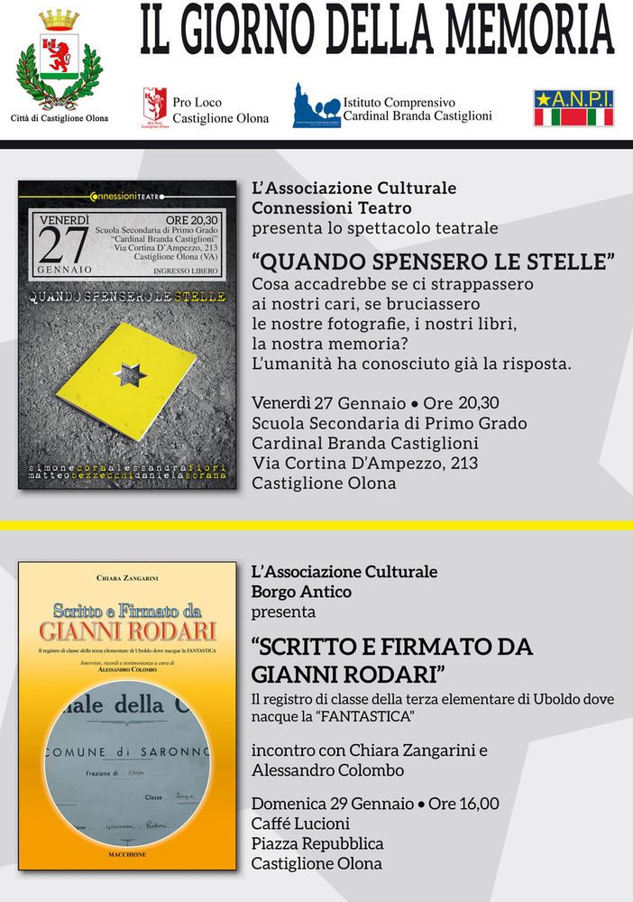 Giorno della Memoria: gli appuntamenti a Castiglione Olona