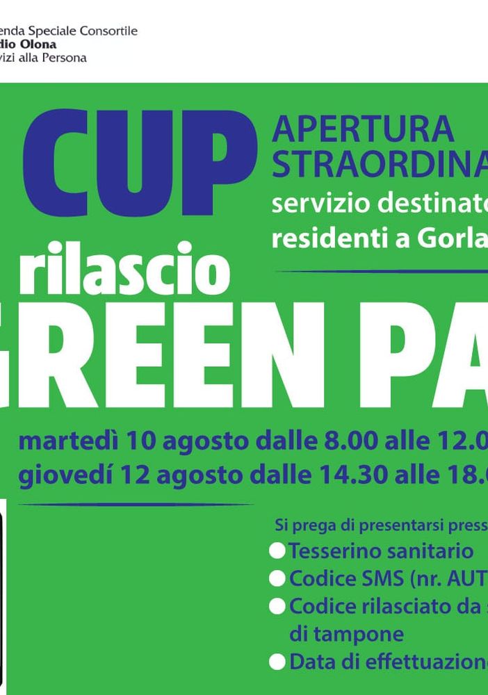 Over 60: a Gorla Maggiore ottenere il Green Pass è più facile