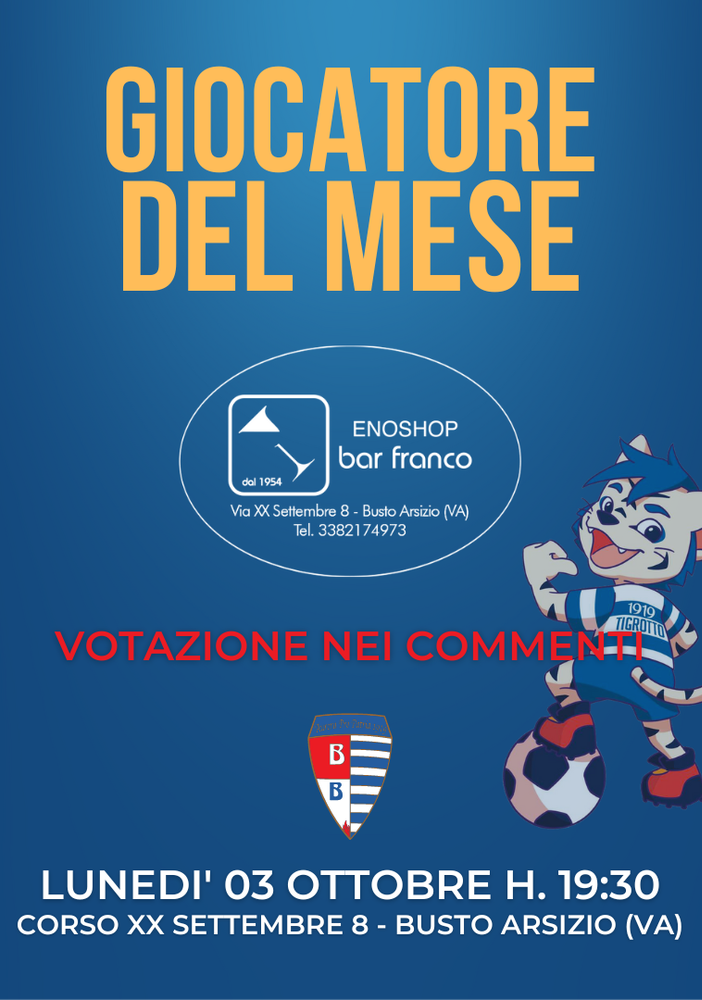 La Pro Patria si ritrova al Bar Franco e premia il “giocatore del mese”
