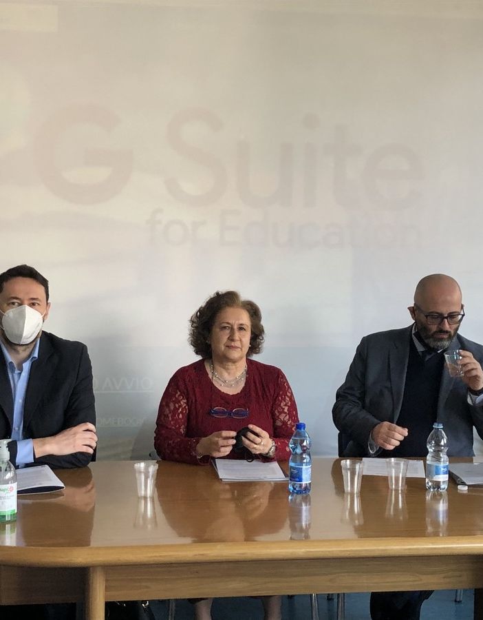 Da sinistra: il consigliere provinciale Simone Longhini, la presidente Rosa Ferrazzi e il direttore Salvatore D’Arrigo