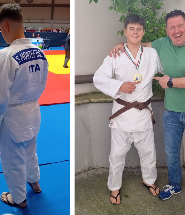 Samuele Montefusco con il papà Marco