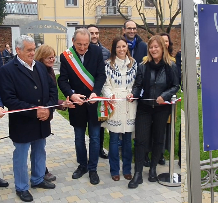 VIDEO. Busto, un nuovo parco nel nome di Emanuela Loi: «Un dono alla città e un luogo di incontro»