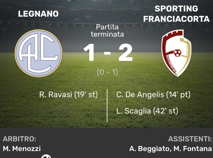 Il tabellino del match in foto