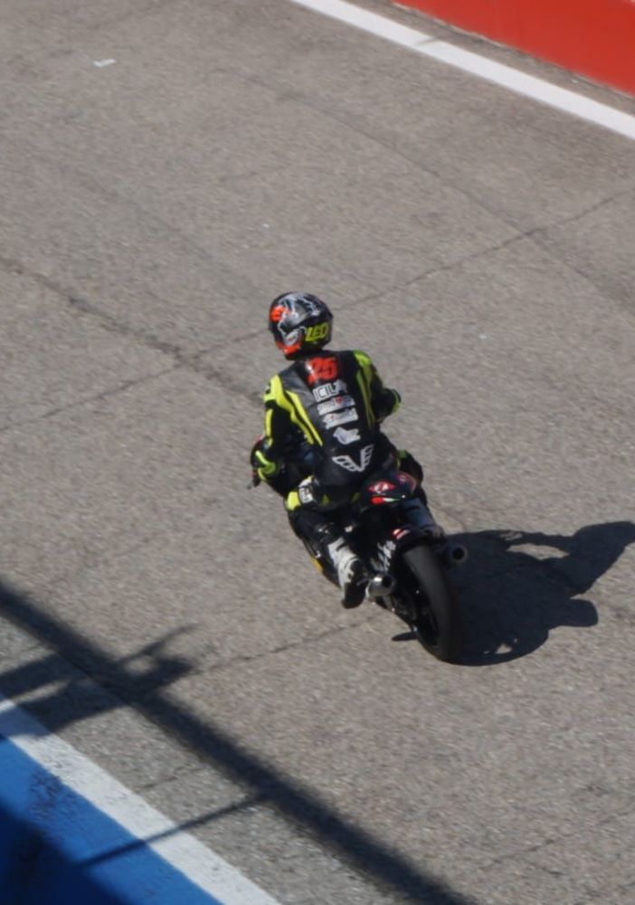 Leonardo Abruzzo in pista a Misano la scorsa stagione in CIV moto 3