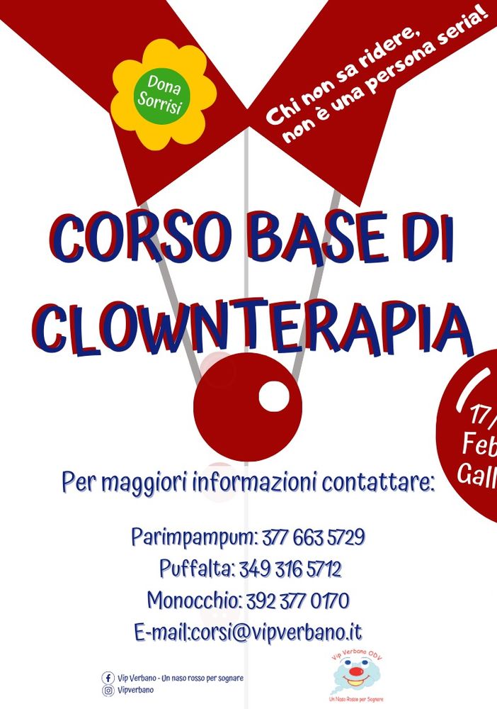 Con “Vip Verbano Odv” un corso base di Clownterapia a Gallarate