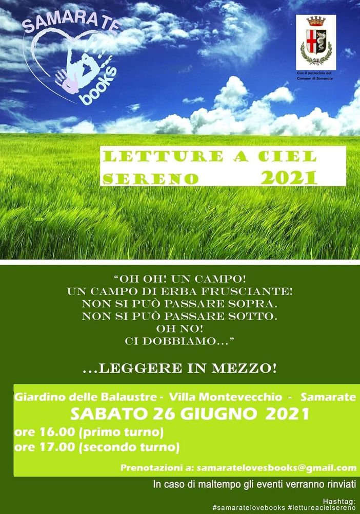 A Samarate arrivano le “Letture a ciel sereno”
