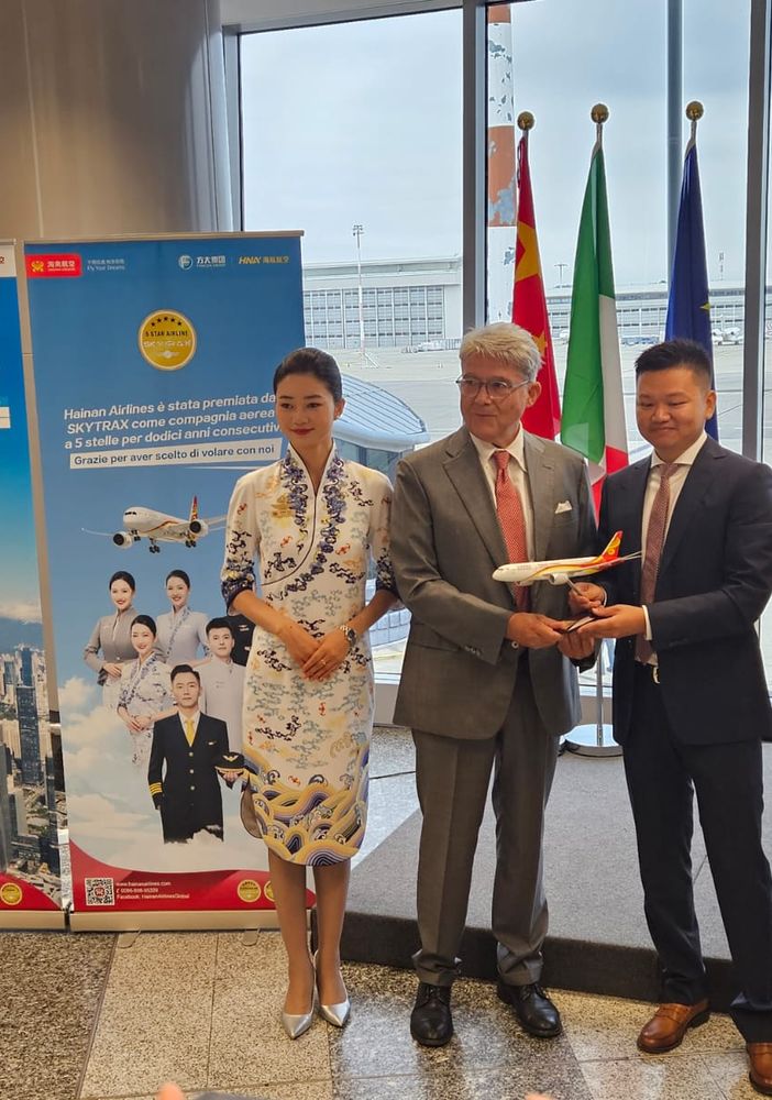 A Malpensa inaugurato il nuovo volo diretto per Shenzhen di Hainan Airlines