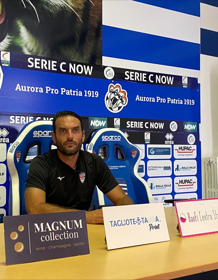 Mister Colombo in vista di Pro Patria-Arzignano: «Avranno voglia di rivalsa, dobbiamo essere bravi a interpretare la partita»