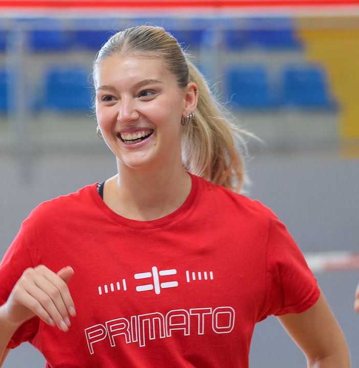 La schiacciatrice della Futura Volley Giovani, Bianca Orlandi (Foto credit Loris Marini e Stefano Moroni)