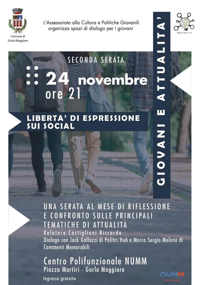 Al Numm di Gorla Maggiore si dialoga con i giovani per la libertà di espressione sui social