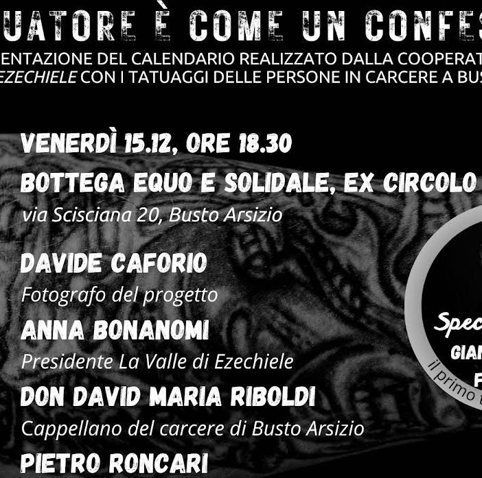 Il nuovo calendario del carcere si ispira al tatuatore: «È come un confessore»