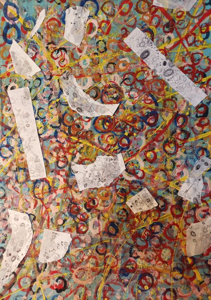 Una delle opere in esposizione di Enrico Pizzoli