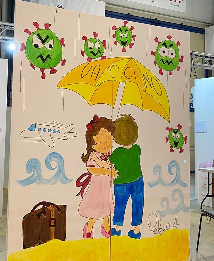 Vaccino Covid: l'arte di Rebecca raddoppia e rilancia l'appello ai giovani