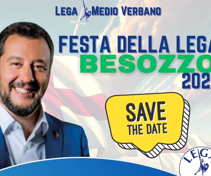 Matteo Salvini, Attilio Fontana e Isabella Tovaglieri alla Festa della Lega Medio Verbano
