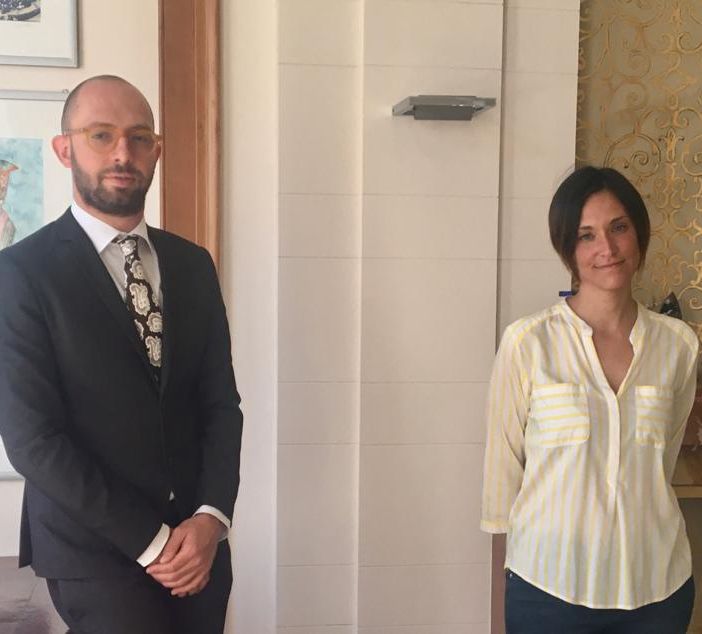 Gianluca Albè e Chiara Greco nello studio A&amp;A di Busto