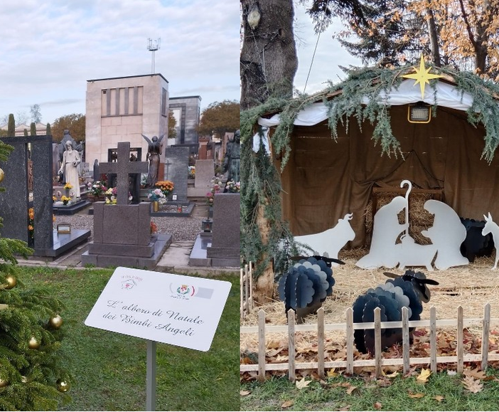 L’albero dei bimbi angeli e il presepe per la pace. A Busto simboli che scaldano il cuore