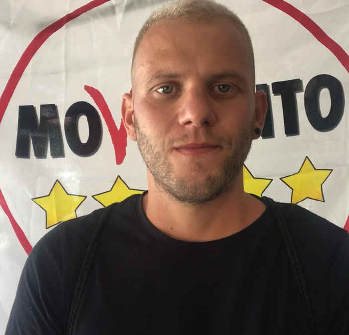 Alexandre Citati in una foto della scorsa campagna elettorale di Castellanza