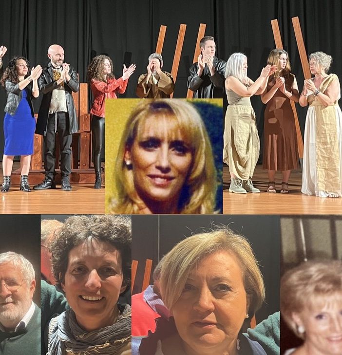 Momenti speciali: gli applausi, Pietro Zoia con il figlio Cesare, regista, Federica Pozzi, Rita Maimone, Gianni e Mary Maddaluno e al centro la figlia Rossella