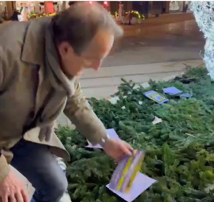 Un'immagine del video del sindaco