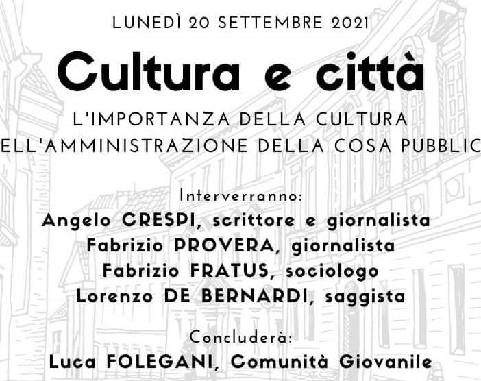 Cultura e città. Se ne parla a Comunità Giovanile