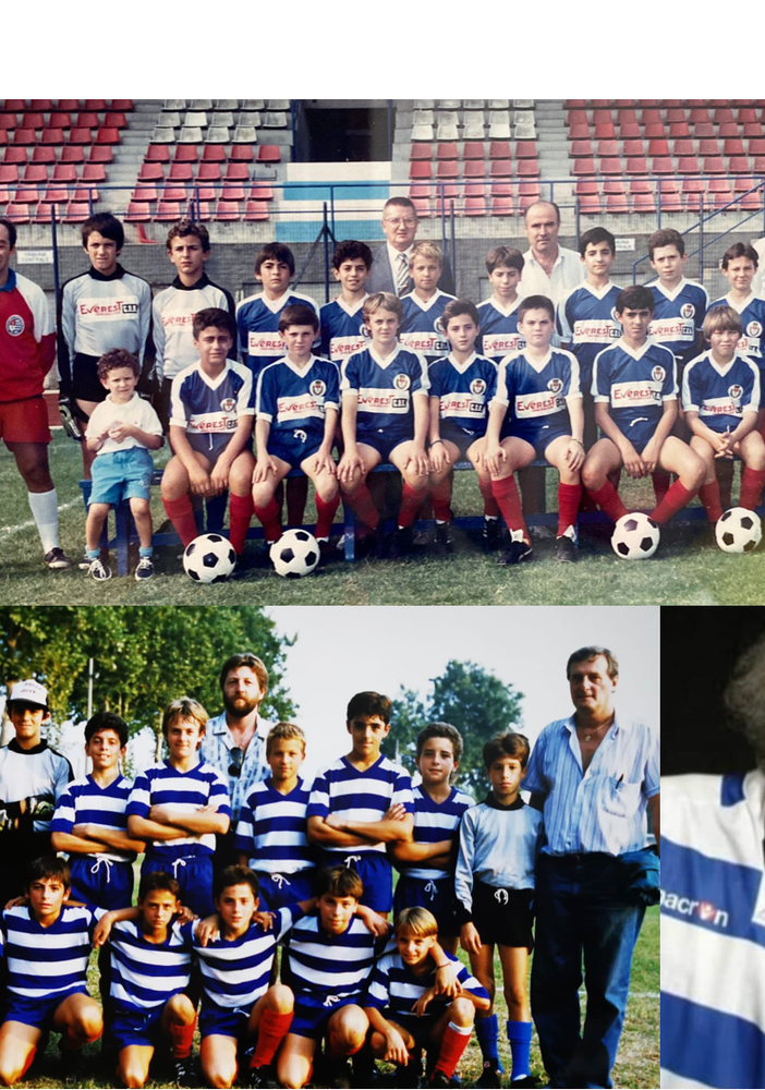 Bruno Arena nell'anno in cui allenò i ragazzi della Pro Patria: partecipò anche a una festa del Pro Patria club