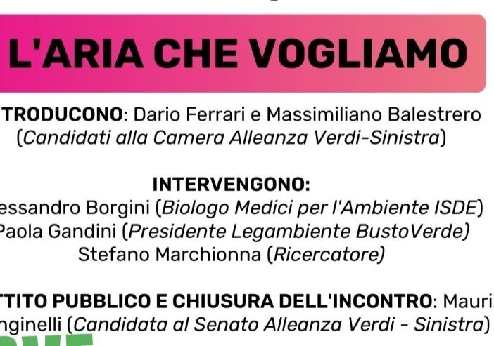 Alleanza Verdi Sinistra riflette sulla qualità dell’aria a Busto