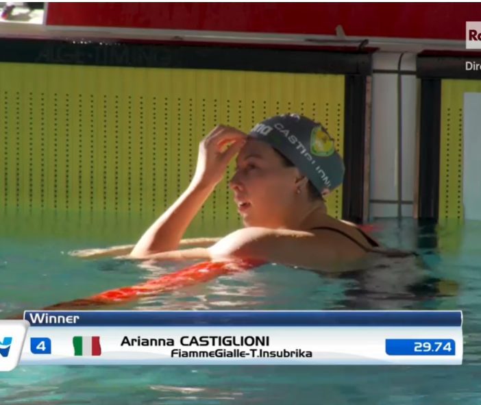 Arianna Castiglioni nelle immagini di Rai Sport