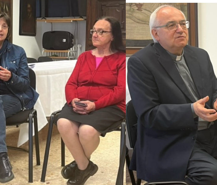 Da sinistra Marcolini, Gallazzi, Santinelli, monsignor Pagani e Attolini