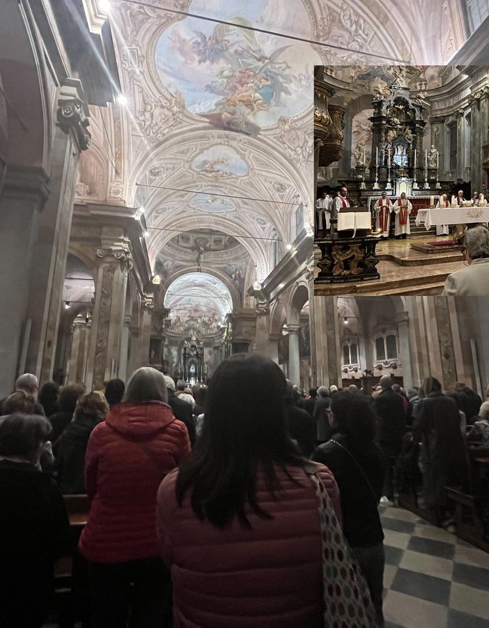 VIDEO. Un fiume di gente si riversa in basilica: «Busto è qui e prega per la pace»