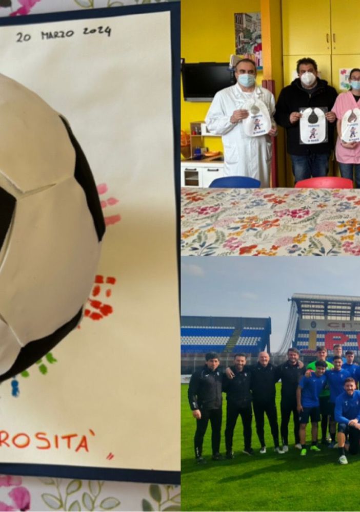 Tigrotti ancora in gol: nuovo rifornimento di bavaglini biancoblu in Pediatria