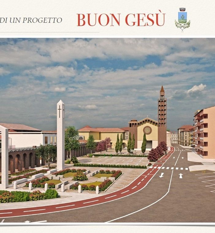 Olgiate, il sindaco presenta la nuova piazza del Buon Gesù
